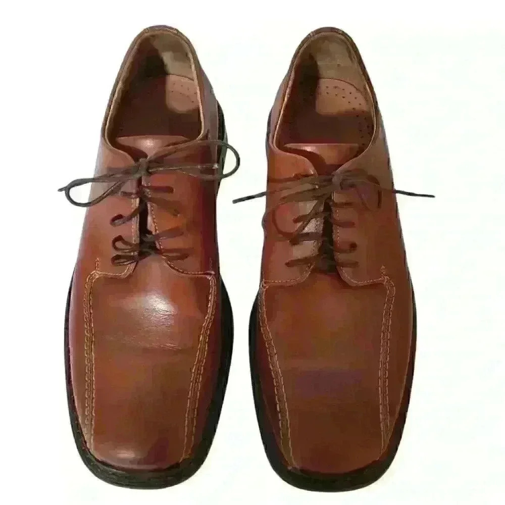 Bostonian Strada Men's Oxford Cap-Toe Dress Shoe Brown Size 8M